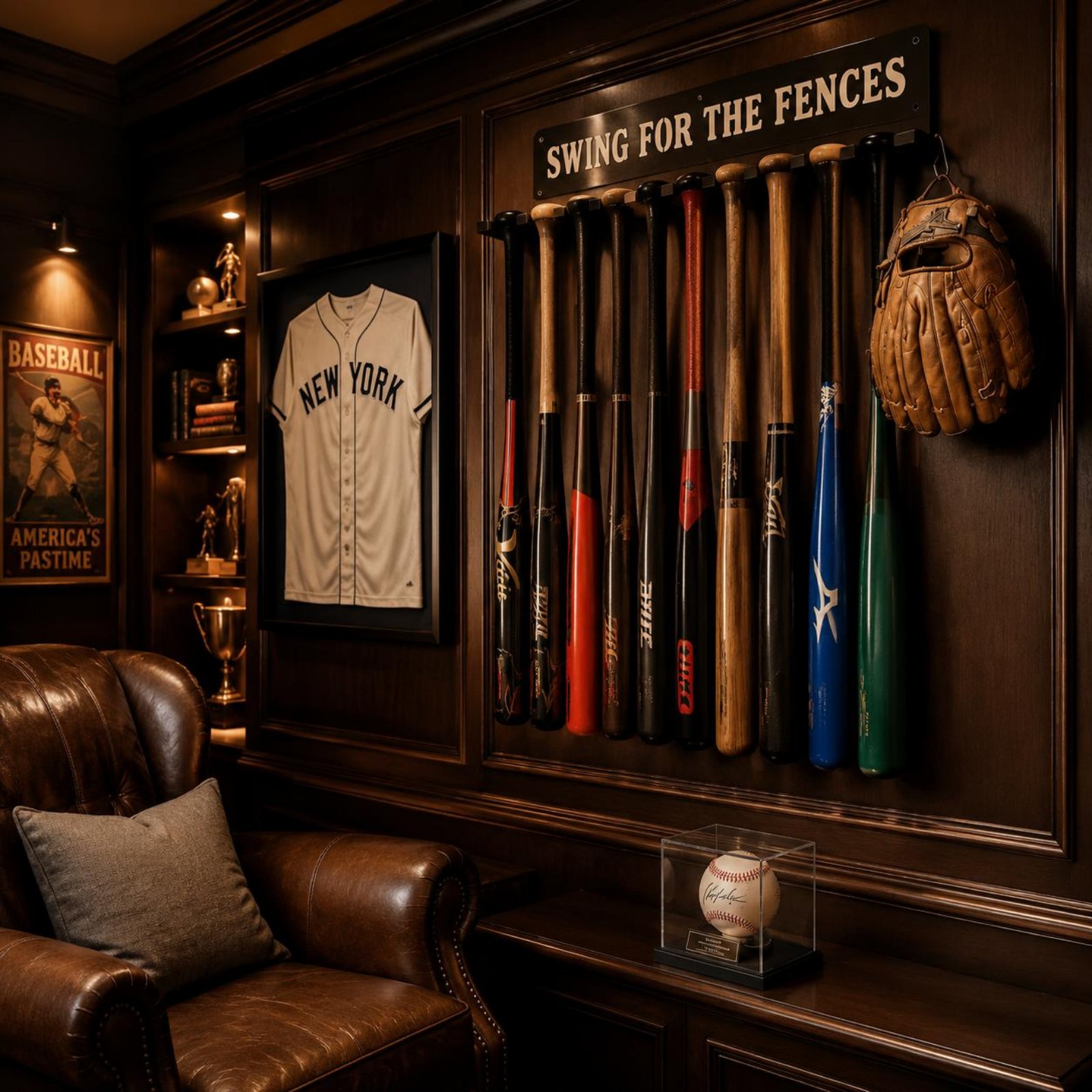 Sports Equipment Us - Portaoggetti per 14 Mazze da Baseball,
